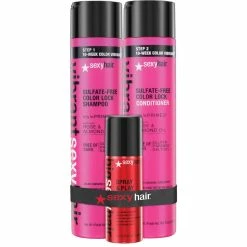 Budget 😍 Sexy Hair Sulfate Free Color Lock Shampoo/Conditioner Set With Mini Hairspray ❤️
