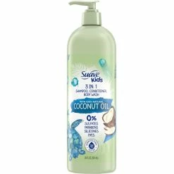 Best deal 🥰 Suave Kids 100% Natural Coconut Oil 3-in-1 Shampoo Conditioner Body Wash 20 Oz. ✔️