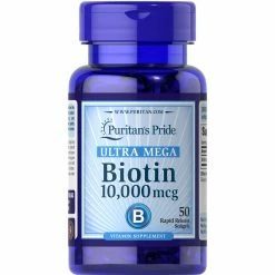 New 👏 Puritan’s Pride Biotin 10,000 Mcg 50 Ct. 👏